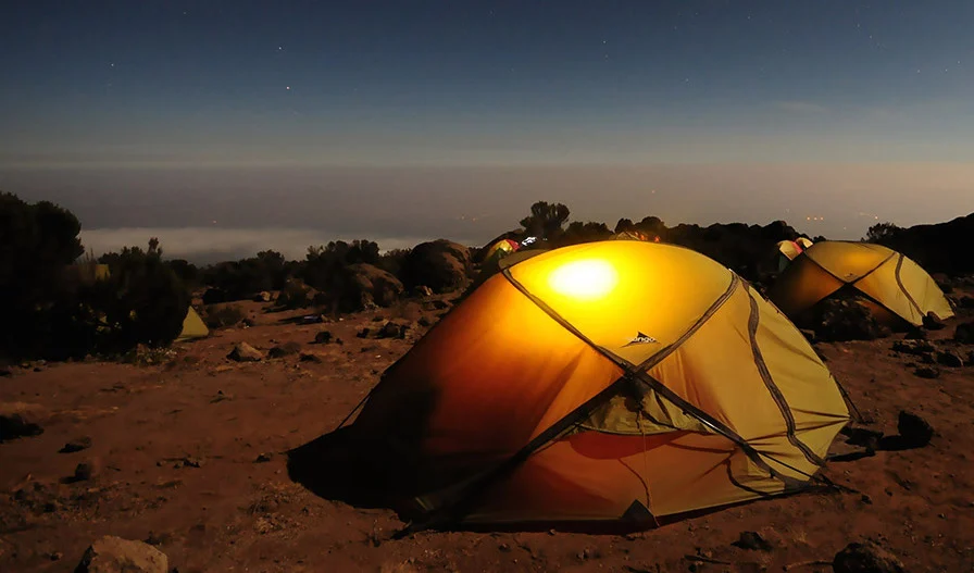 Tent in wilderness